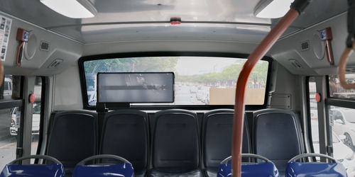 Interior of bus