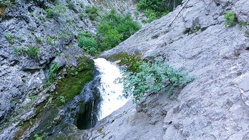 Scenic view of river amidst rocks