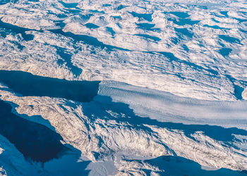 Aerial view of snowcapped mountain