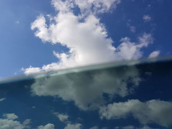 Low angle view of clouds in sky