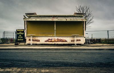 Road against cloudy sky