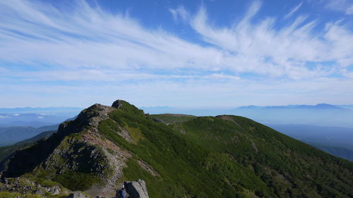 Scenic view of mountain against sky