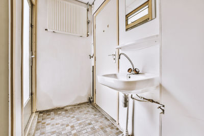 Close-up of sink in bathroom