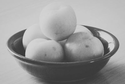 Close-up of food on table