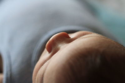 Close-up of baby sleeping