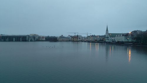 Scenic view of river against sky