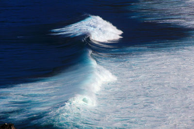 Waves in sea against sky