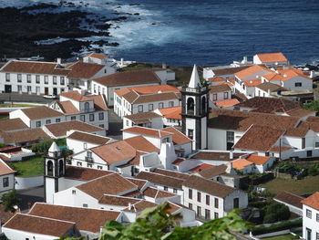 High angle shot of townscape