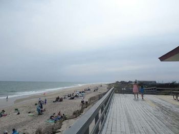 People enjoying at beach