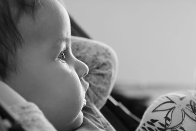 Close-up of cute baby girl