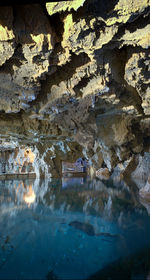 Rock formations in cave