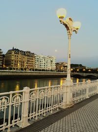 View of street light in city