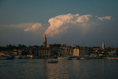 Vacation in slovenia, izola. sunset and relax