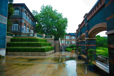 View of canal along buildings
