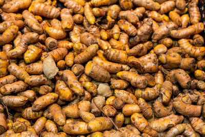 Full frame shot of beans at market stall