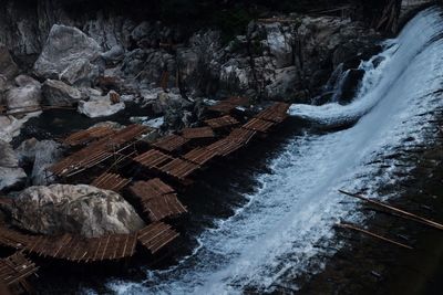 Scenic view of rocks in water