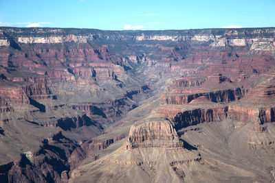 Aerial view of rock formations