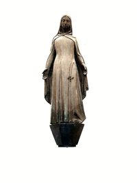 Statue against white background