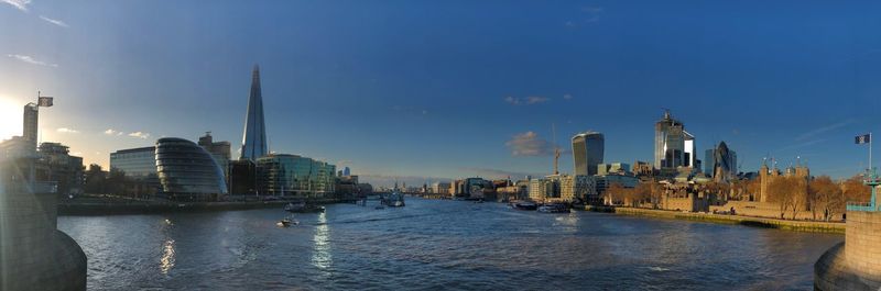 Panoramic view of buildings against sky