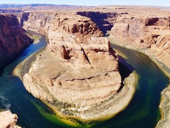 Aerial view of rock formations