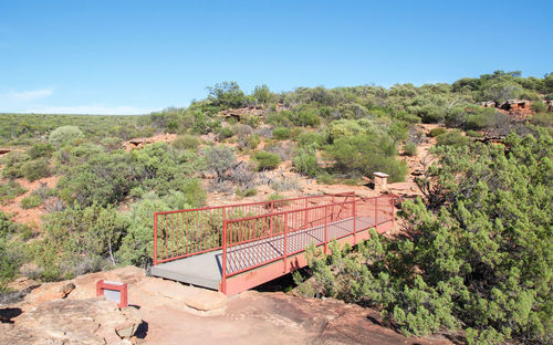 Scenic view of landscape against clear sky