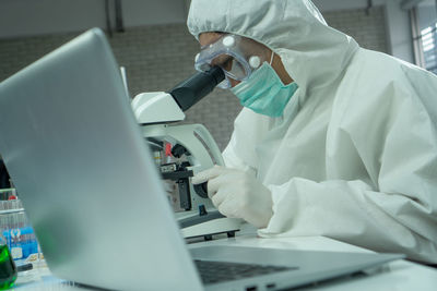 Man working on laptop