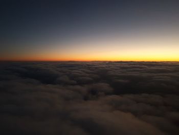 Scenic view of cloudy sky during sunset