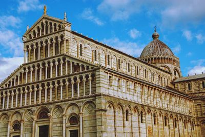 Low angle view of historical building against sky