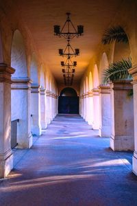 Empty corridor of building