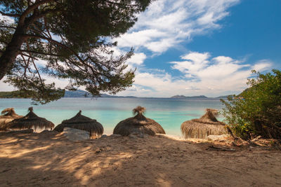 Panoramic view of beach against sky