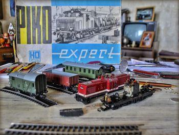 Close-up of cars on road