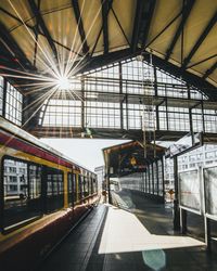 Train at railroad station platform