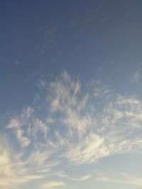 Low angle view of cloudy sky