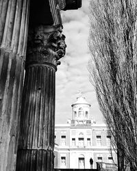 Low angle view of old building against sky