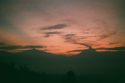 Scenic view of dramatic sky during sunset