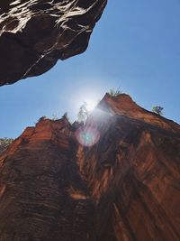 Vertical view from canyon