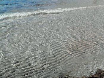 High angle view of beach