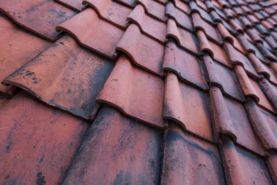 Full frame shot of roof tiles