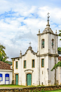 Low angle view of historic building against sky