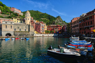 Boats in a city