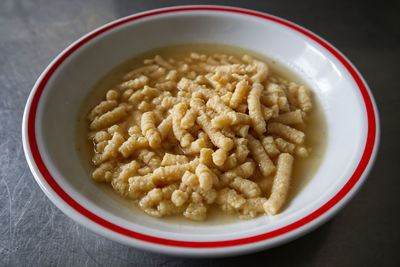 Close-up of food in bowl on table