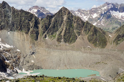 Glacier lake in austria, stubai tal