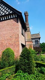 Low angle view of old building against sky