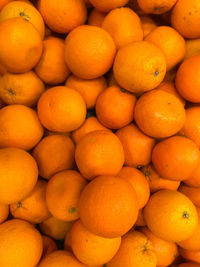 Full frame shot of oranges at market stall