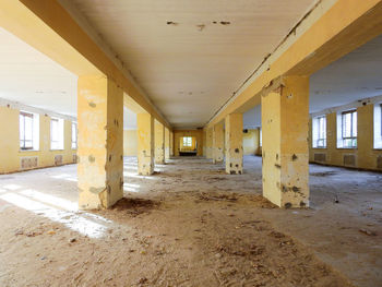 Empty corridor in building