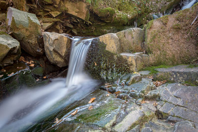 Scenic view of waterfall