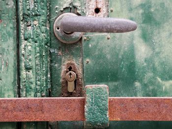 Close-up of closed door