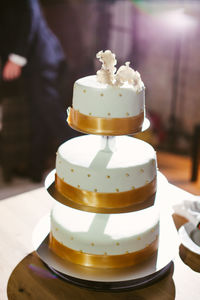 Close-up of cake on table