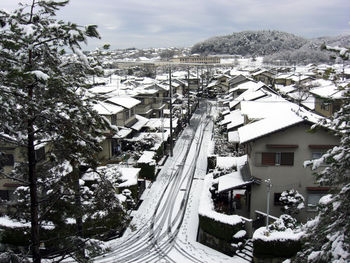 Railroad tracks in winter