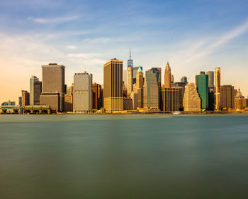View of buildings in city against sky